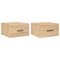 vidaXL Mesitas de noche de pared 2 uds color roble Sonoma 35x35x20 cm vidaXL Mesitas de noche de pared 2 uds color roble Sonoma 35x35x20 cm