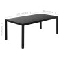 vidaXL Juego de comedor para jardín 7 piezas negro y marrón vidaXL Juego de comedor para jardín 7 piezas negro y marrón