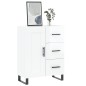 vidaXL Aparador de madera contrachapada blanco brillante 69,5x34x90 cm