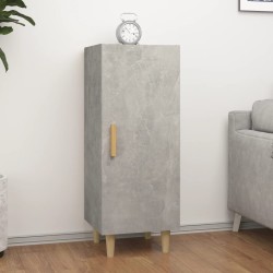 vidaXL Aparador de madera contrachapada gris hormigón 34,5x34x90 cm