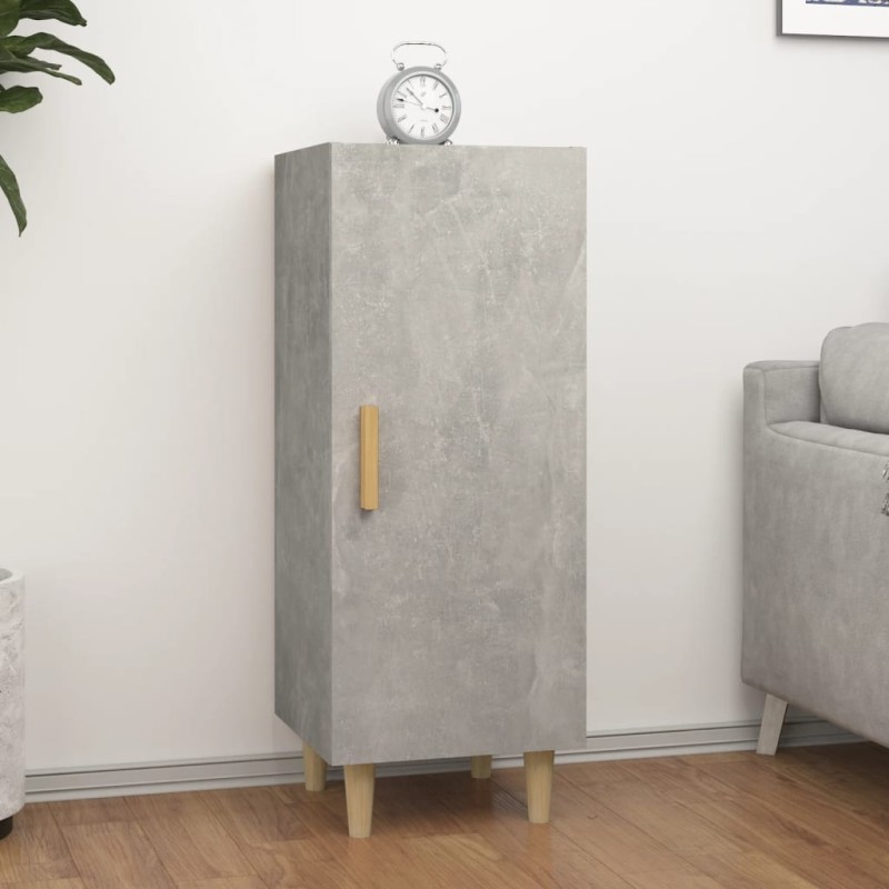 vidaXL Aparador de madera contrachapada gris hormigón 34,5x34x90 cm vidaXL Aparador de madera contrachapada gris hormigón 34,5x34x90 cm