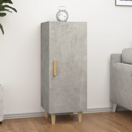 vidaXL Aparador de madera contrachapada gris hormigón 34,5x34x90 cm