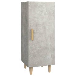 vidaXL Aparador de madera contrachapada gris hormigón 34,5x34x90 cm