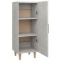 vidaXL Aparador de madera contrachapada gris hormigón 34,5x34x90 cm vidaXL Aparador de madera contrachapada gris hormigón 34,5x34x90 cm