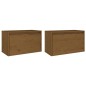 vidaXL Armario de pared 2 uds madera de pino marrón miel 60x30x35 cm vidaXL Armario de pared 2 uds madera de pino marrón miel 60x30x35 cm