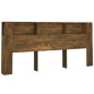 vidaXL Mueble cabecero color roble ahumado 220x18,5x104,5 cm vidaXL Mueble cabecero color roble ahumado 220x18,5x104,5 cm
