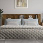 vidaXL Mueble cabecero color roble ahumado 220x18,5x104,5 cm vidaXL Mueble cabecero color roble ahumado 220x18,5x104,5 cm