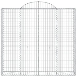 vidaXL Cesta gaviones forma arco hierro galvanizado 200x50x180/200 cm