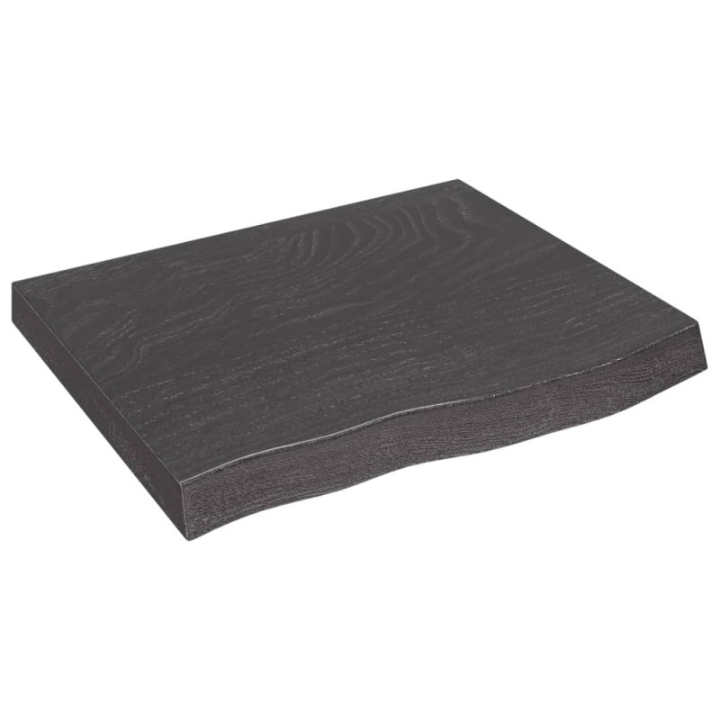 vidaXL Estante pared madera roble tratada marrón oscuro 60x50x(2-6) cm