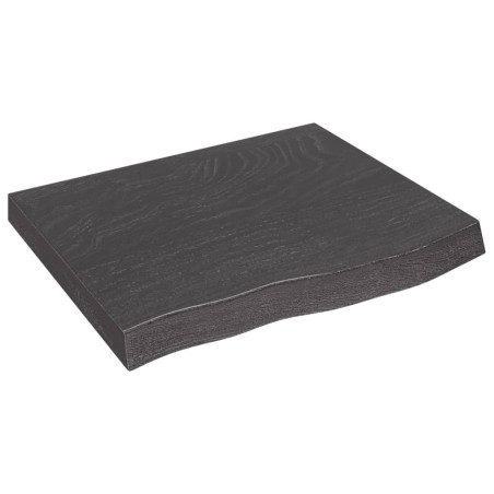 vidaXL Estante pared madera roble tratada marrón oscuro 60x50x(2-6) cm