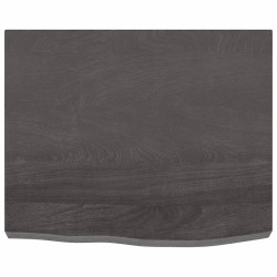 vidaXL Estante pared madera roble tratada marrón oscuro 60x50x(2-6) cm