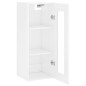 vidaXL Armario de pared blanco brillante 34,5x34x90 cm