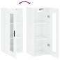 vidaXL Armario de pared blanco brillante 34,5x34x90 cm