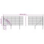 vidaXL Cerca de alambre con pinchos de anclaje gris antracita 1x10 m vidaXL Cerca de alambre con pinchos de anclaje gris antracita 1x10 m