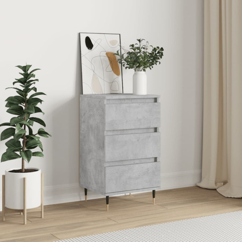 vidaXL Aparador madera de ingeniería gris hormigón 40x35x70 cm vidaXL Aparador madera de ingeniería gris hormigón 40x35x70 cm