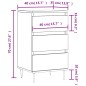 vidaXL Aparador madera de ingeniería gris hormigón 40x35x70 cm vidaXL Aparador madera de ingeniería gris hormigón 40x35x70 cm