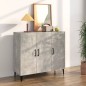 vidaXL Aparador de madera de ingeniería gris hormigón 90x34x80 cm vidaXL Aparador de madera de ingeniería gris hormigón 90x34x80 cm