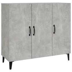 vidaXL Aparador de madera de ingeniería gris hormigón 90x34x80 cm