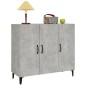vidaXL Aparador de madera de ingeniería gris hormigón 90x34x80 cm vidaXL Aparador de madera de ingeniería gris hormigón 90x34x80 cm