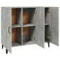 vidaXL Aparador de madera de ingeniería gris hormigón 90x34x80 cm vidaXL Aparador de madera de ingeniería gris hormigón 90x34x80 cm