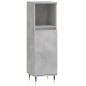 vidaXL Armario de baño madera contrachapada gris hormigón 30x30x100 cm vidaXL Armario de baño madera contrachapada gris hormigón 30x30x100 cm