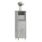 vidaXL Armario de baño madera contrachapada gris hormigón 30x30x100 cm vidaXL Armario de baño madera contrachapada gris hormigón 30x30x100 cm