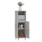 vidaXL Armario de baño madera contrachapada gris hormigón 30x30x100 cm vidaXL Armario de baño madera contrachapada gris hormigón 30x30x100 cm