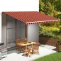 vidaXL Tela de repuesto para toldo naranja y marrón 5x3,5 m vidaXL Tela de repuesto para toldo naranja y marrón 5x3,5 m