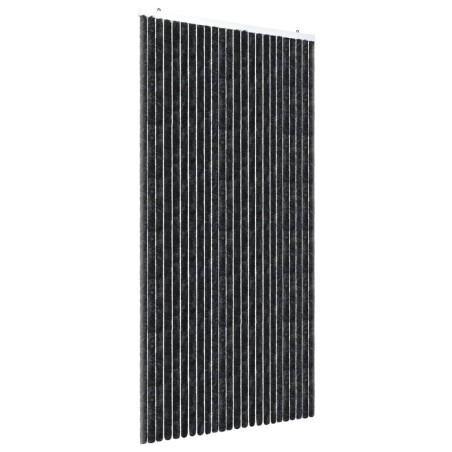 vidaXL Cortina mosquitera de chenilla gris antracita 100x220 cm
