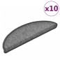 vidaXL Alfombrillas de escalera 10 unidades gris oscuro 56x17x3 cm vidaXL Alfombrillas de escalera 10 unidades gris oscuro 56x17x3 cm