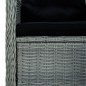 vidaXL Set comedor jardín 7 pzas y cojines ratán sintético gris claro