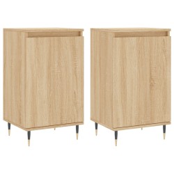vidaXL Aparadores 2 uds madera de ingeniería roble Sonoma 40x35x70 cm