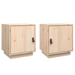vidaXL Mesitas de noche 2 uds madera maciza de pino 40x34x45 cm