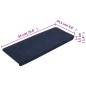 vidaXL Alfombrilla autoadhesiva de escalera 15 uds azul 65x24,5x3,5 cm vidaXL Alfombrilla autoadhesiva de escalera 15 uds azul 65x24,5x3,5 cm