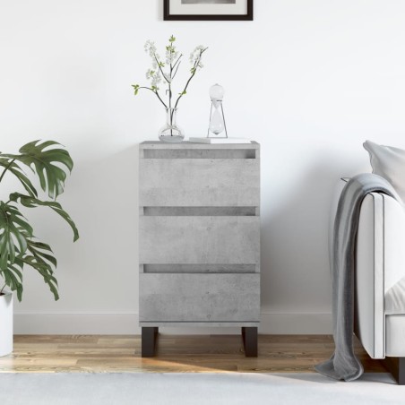 vidaXL Aparador madera de ingeniería gris hormigón 40x35x70 cm
