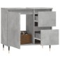 vidaXL Armario de baño madera contrachapada gris hormigón 65x33x60 cm vidaXL Armario de baño madera contrachapada gris hormigón 65x33x60 cm