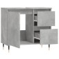vidaXL Armario de baño madera contrachapada gris hormigón 65x33x60 cm vidaXL Armario de baño madera contrachapada gris hormigón 65x33x60 cm