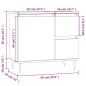 vidaXL Armario de baño madera contrachapada gris hormigón 65x33x60 cm vidaXL Armario de baño madera contrachapada gris hormigón 65x33x60 cm
