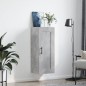 vidaXL Armario de pared madera ingeniería gris hormigón 34,5x34x90 cm vidaXL Armario de pared madera ingeniería gris hormigón 34,5x34x90 cm
