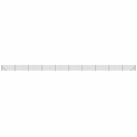 vidaXL Cerca de alambre con pinchos de anclaje gris antracita 0,8x25 m
