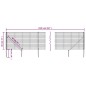 vidaXL Cerca de alambre con pinchos de anclaje gris antracita 0,8x25 m