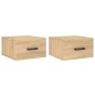 vidaXL Mesitas de noche de pared 2 uds color roble Sonoma 35x35x20 cm vidaXL Mesitas de noche de pared 2 uds color roble Sonoma 35x35x20 cm