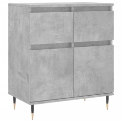 vidaXL Aparador de madera contrachapada gris hormigón 60x35x70 cm
