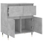 vidaXL Aparador de madera contrachapada gris hormigón 60x35x70 cm vidaXL Aparador de madera contrachapada gris hormigón 60x35x70 cm