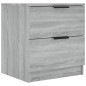 vidaXL Mesitas de noche 2 uds madera contrachapada gris Sonoma