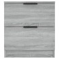 vidaXL Mesitas de noche 2 uds madera contrachapada gris Sonoma