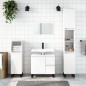 vidaXL Armario de baño madera contrachapada blanco brillo 65x33x60 cm vidaXL Armario de baño madera contrachapada blanco brillo 65x33x60 cm