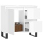 vidaXL Armario de baño madera contrachapada blanco brillo 65x33x60 cm vidaXL Armario de baño madera contrachapada blanco brillo 65x33x60 cm