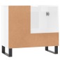 vidaXL Armario de baño madera contrachapada blanco brillo 65x33x60 cm vidaXL Armario de baño madera contrachapada blanco brillo 65x33x60 cm