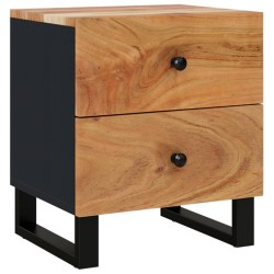 vidaXL Mesita de noche de madera maciza de acacia 40x33x46 cm